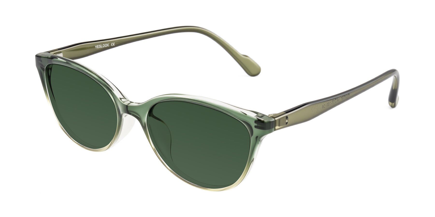 Angle of Hickman in Gradient Green with Green Tinted Lenses