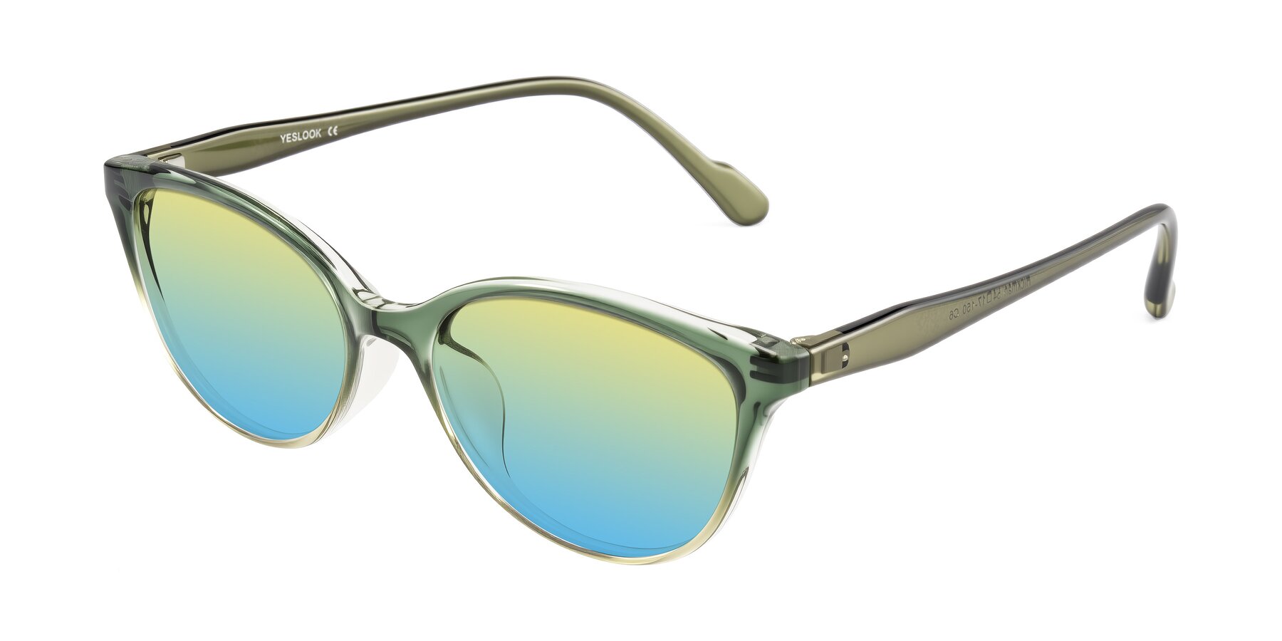 Angle of Hickman in Gradient Green with Yellow / Blue Gradient Lenses