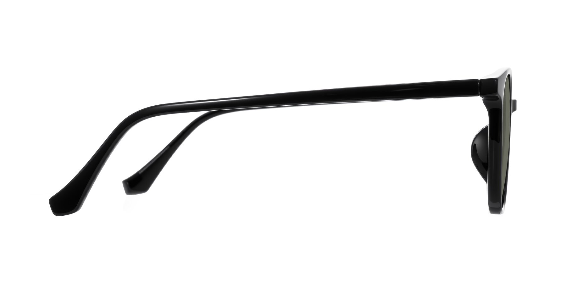 Side of Noor in Black with Gray Polarized Lenses