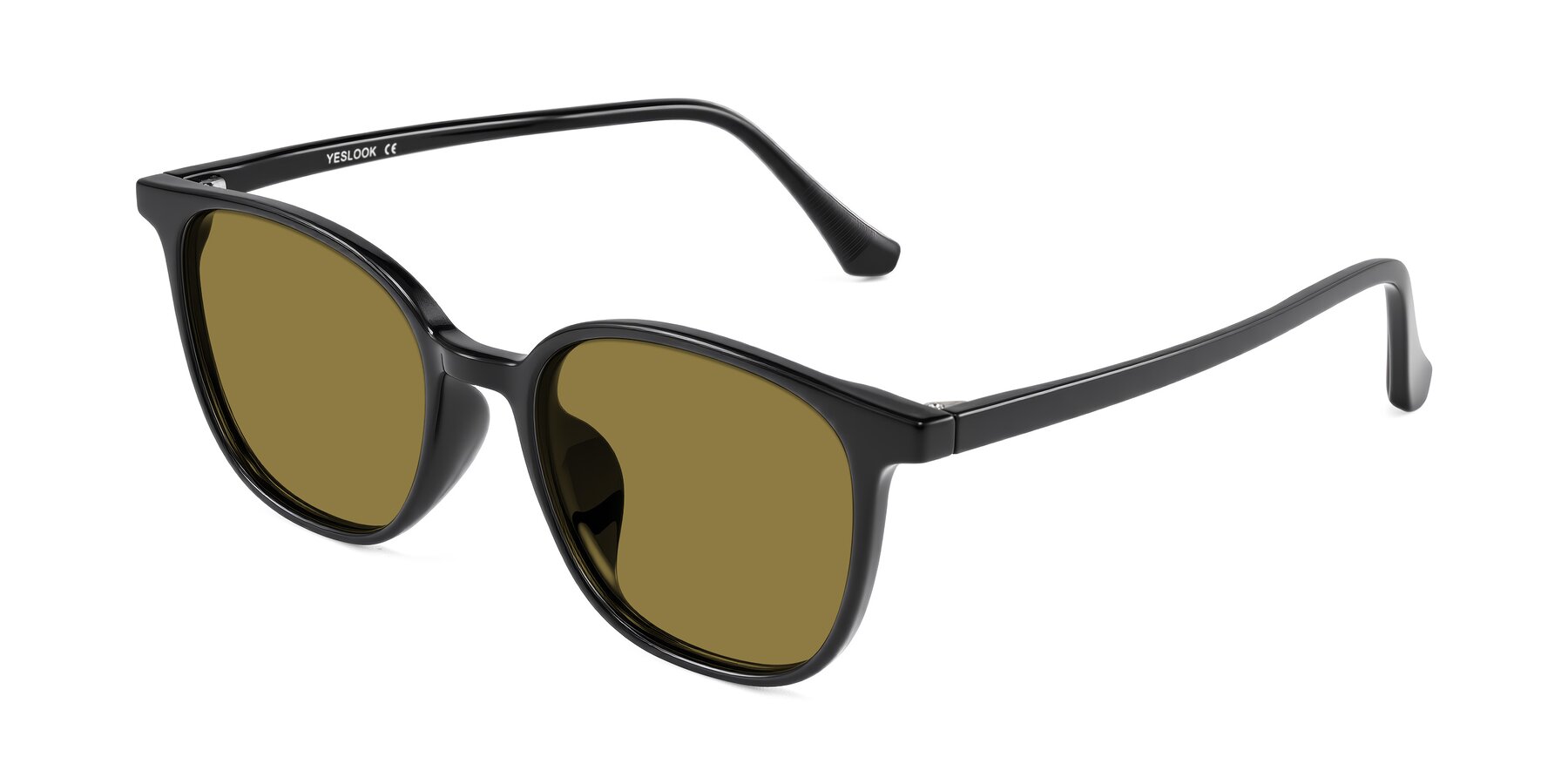 Angle of Noor in Black with Brown Polarized Lenses