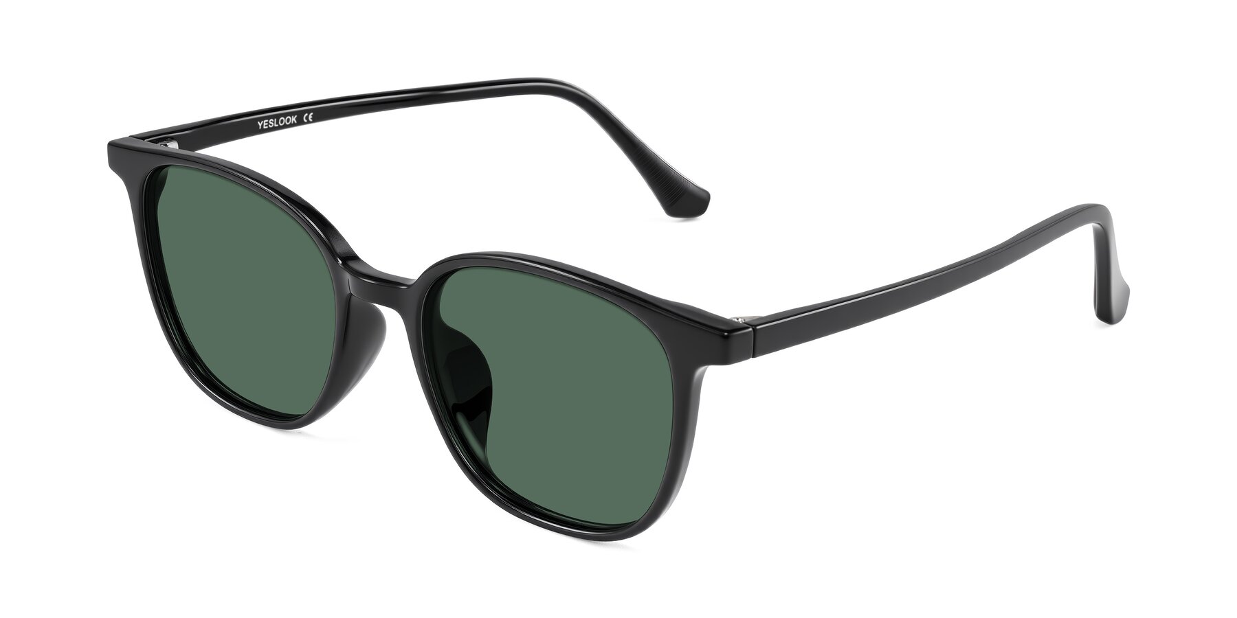 Angle of Noor in Black with Green Polarized Lenses
