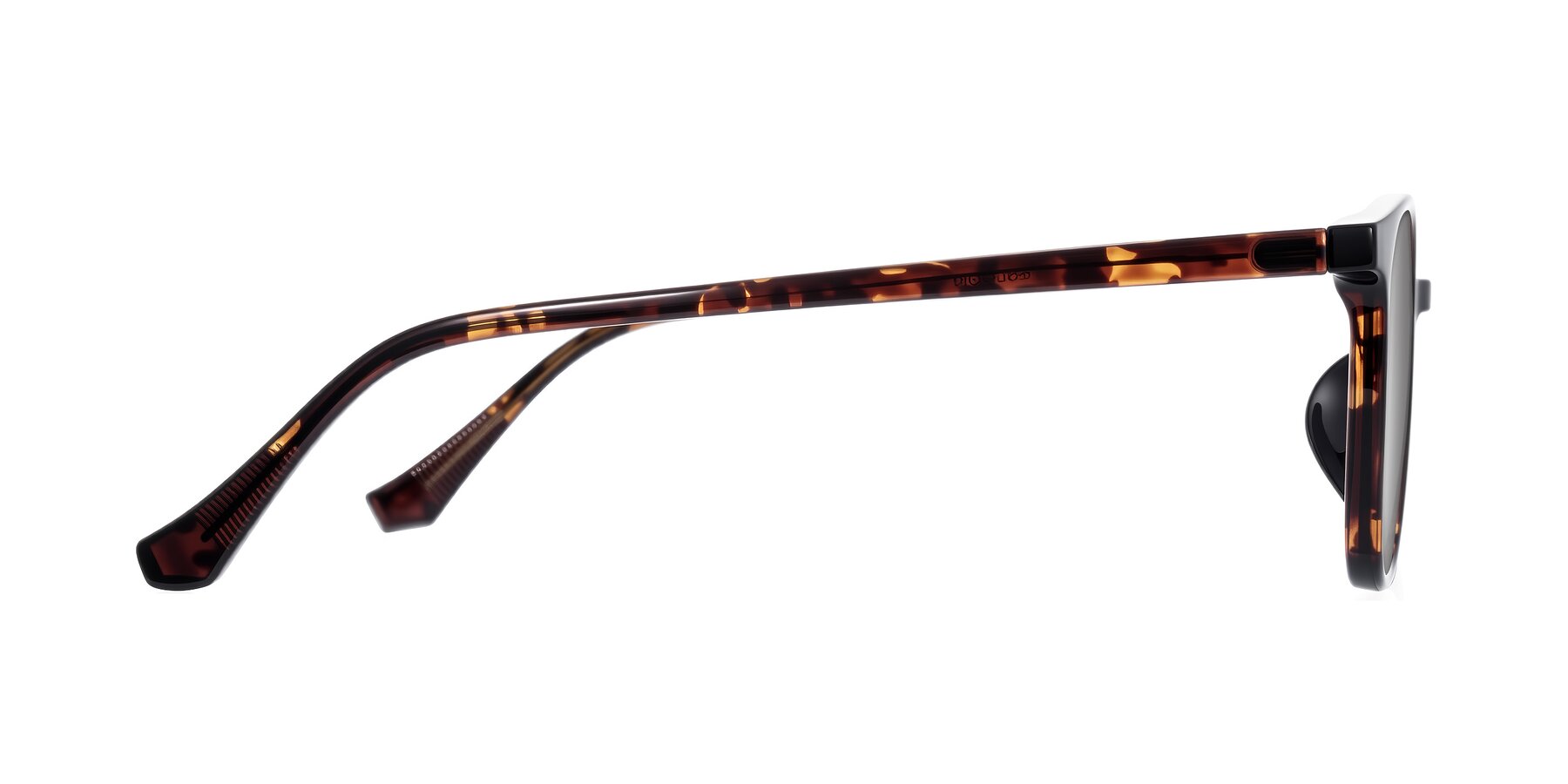 Side of Noor in Tortoise with Silver Mirrored Lenses