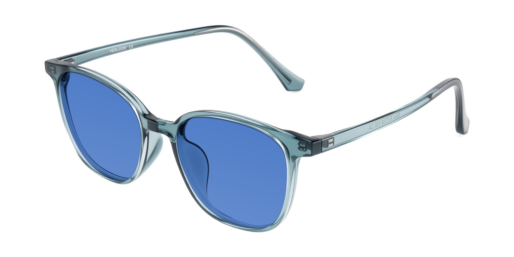 Angle of Noor in Transparent Blue with Blue Tinted Lenses