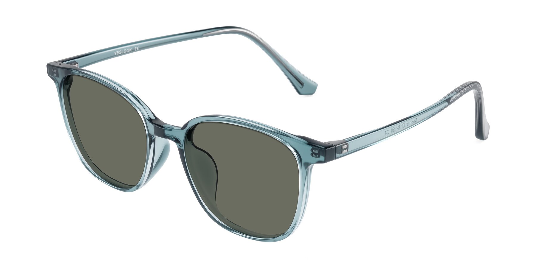 Angle of Noor in Transparent Blue with Gray Polarized Lenses