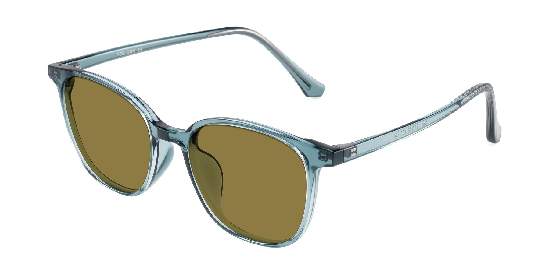 Angle of Noor in Transparent Blue with Brown Polarized Lenses