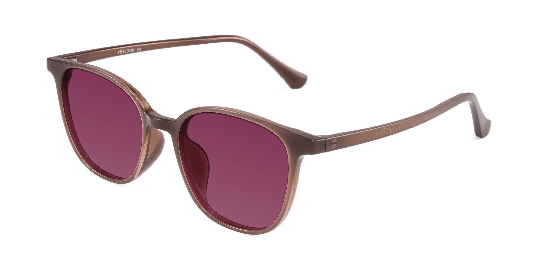 Angle of Noor in Coffee with Wine Tinted Lenses