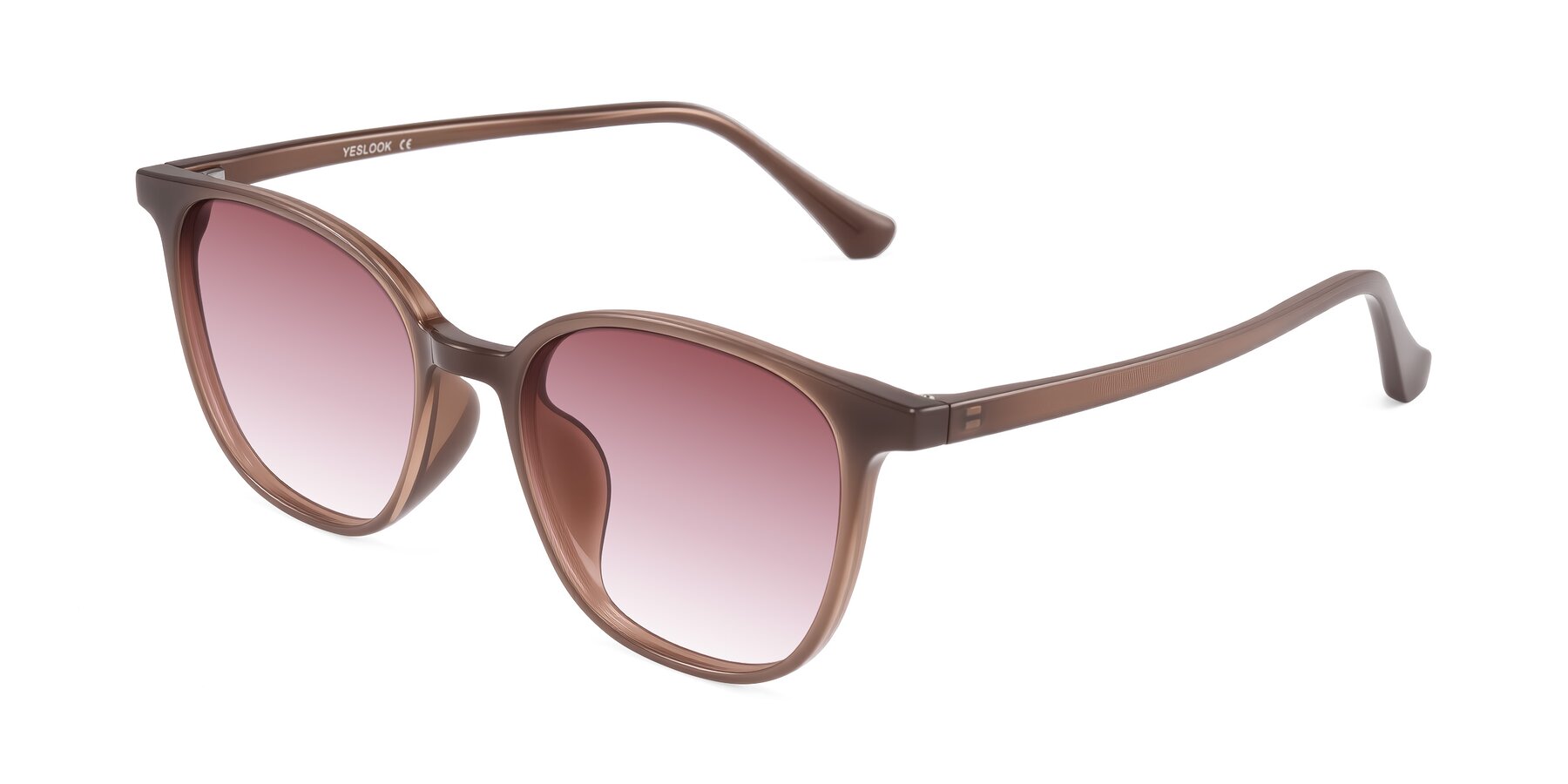 Angle of Noor in Coffee with Garnet Gradient Lenses