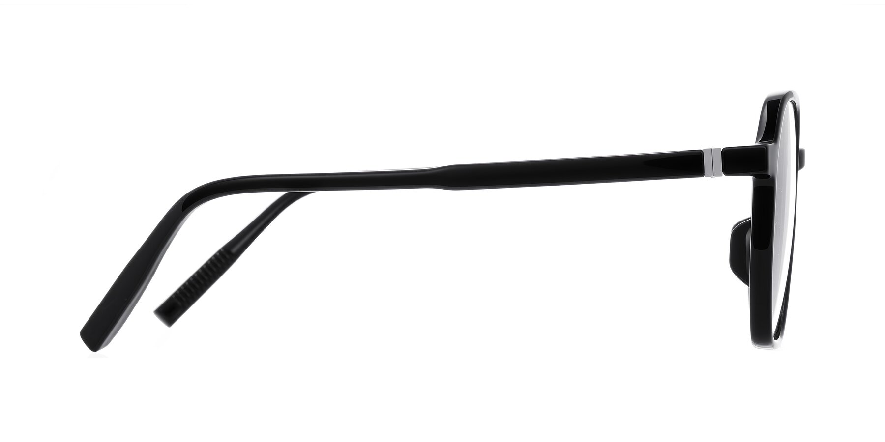 Side of Holzer in Black with Clear Eyeglass Lenses
