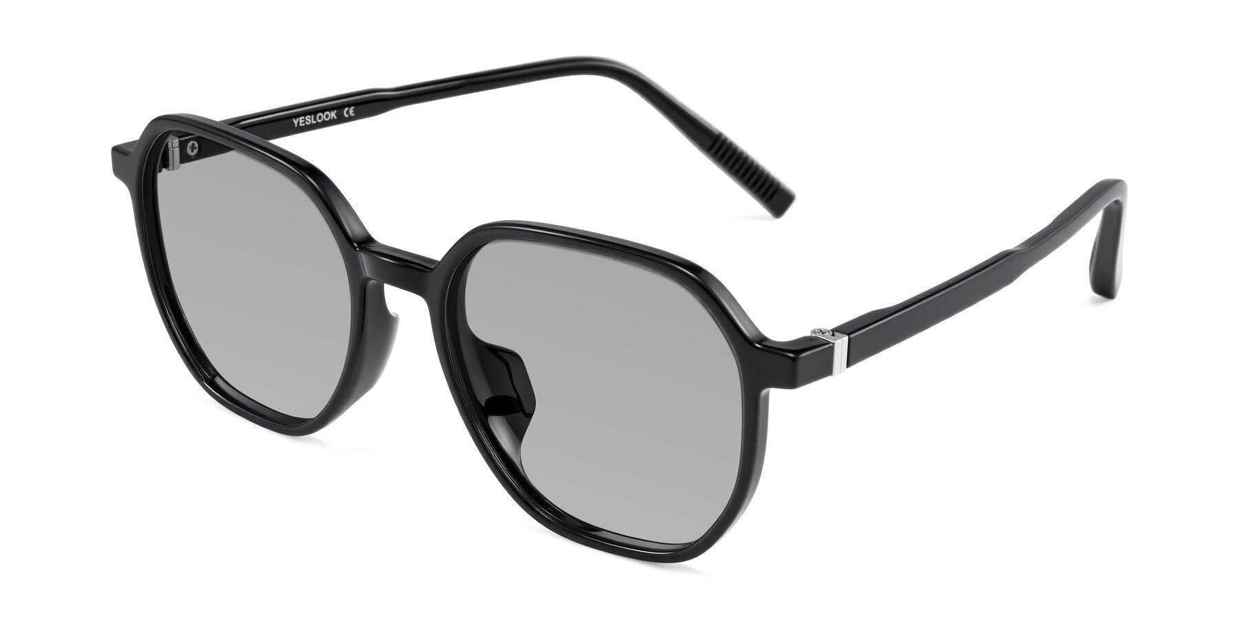 Angle of Holzer in Black with Light Gray Tinted Lenses