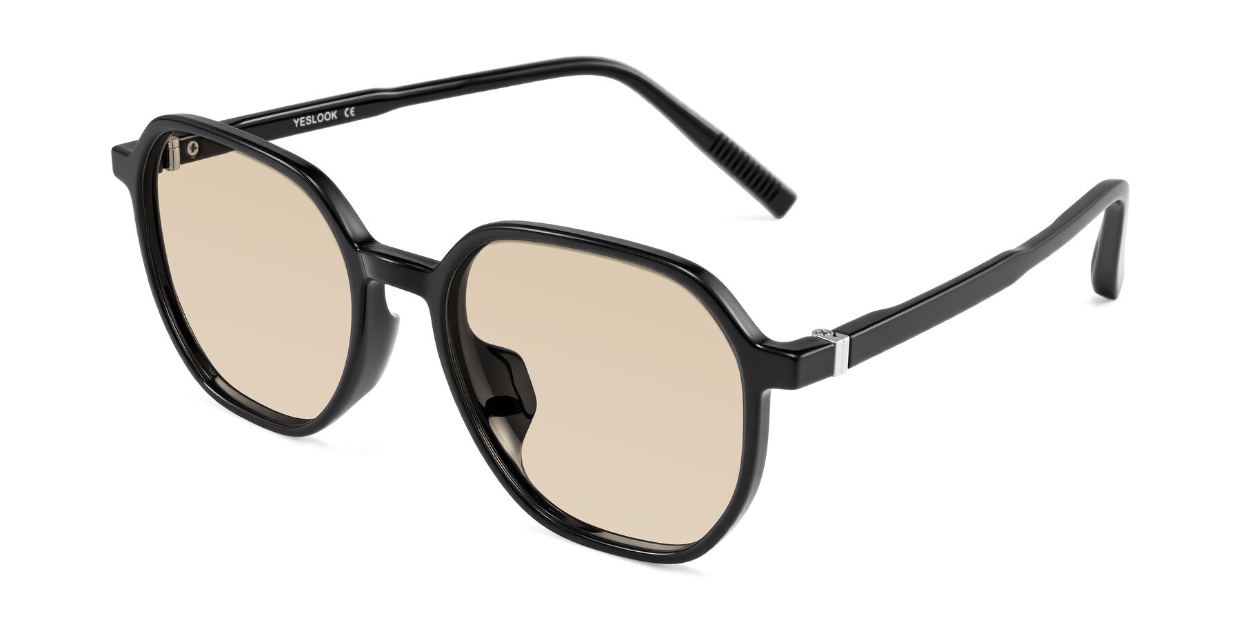 Angle of Holzer in Black with Light Brown Tinted Lenses