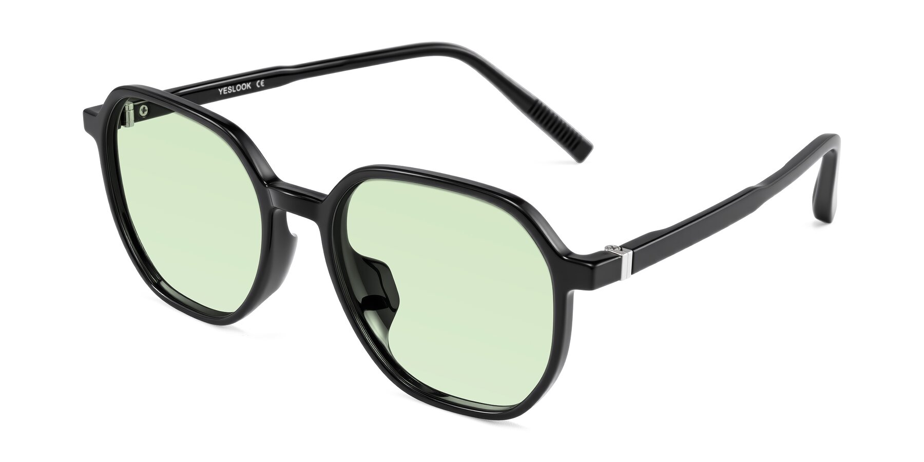Angle of Holzer in Black with Light Green Tinted Lenses