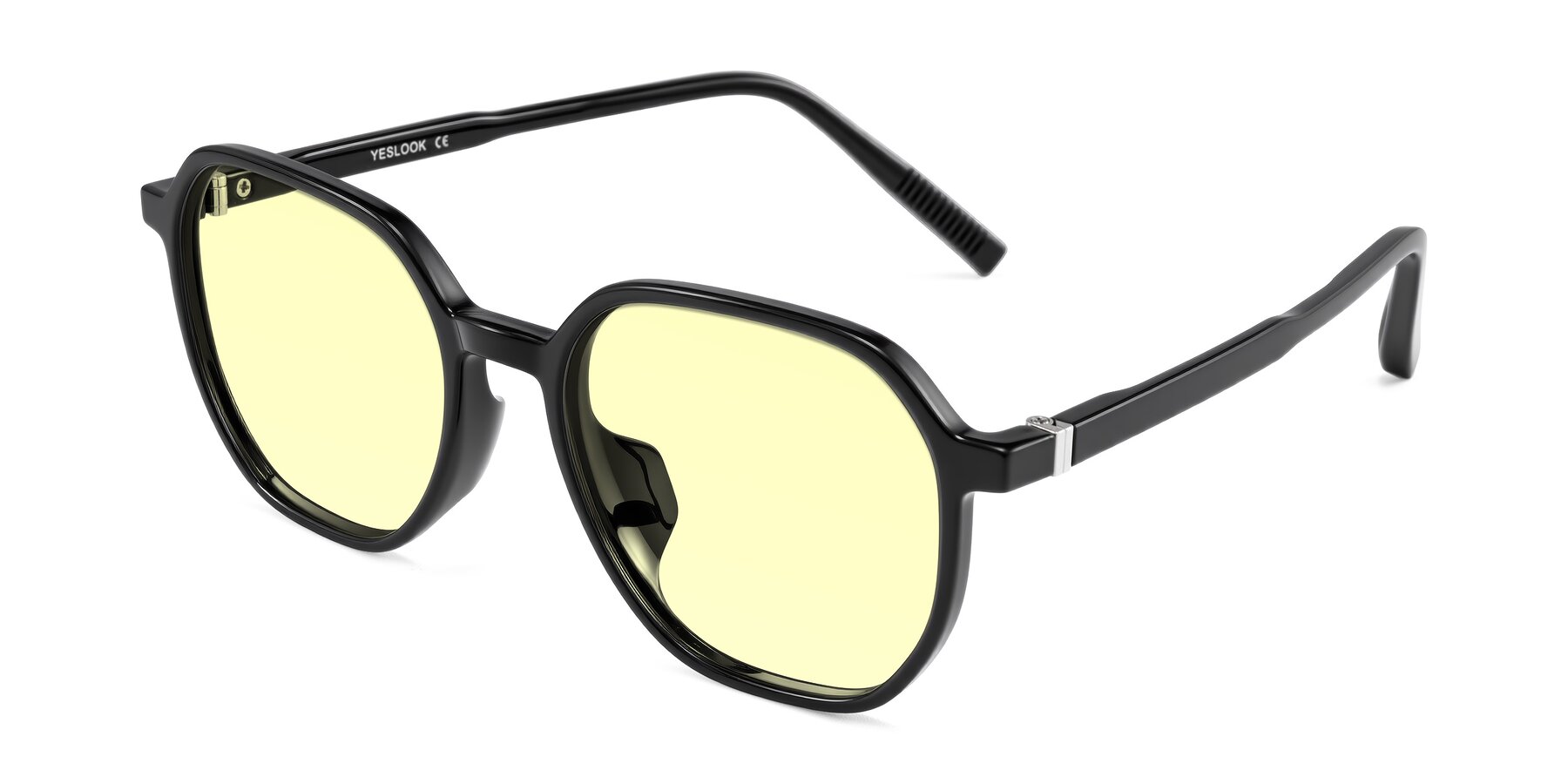 Angle of Holzer in Black with Light Yellow Tinted Lenses