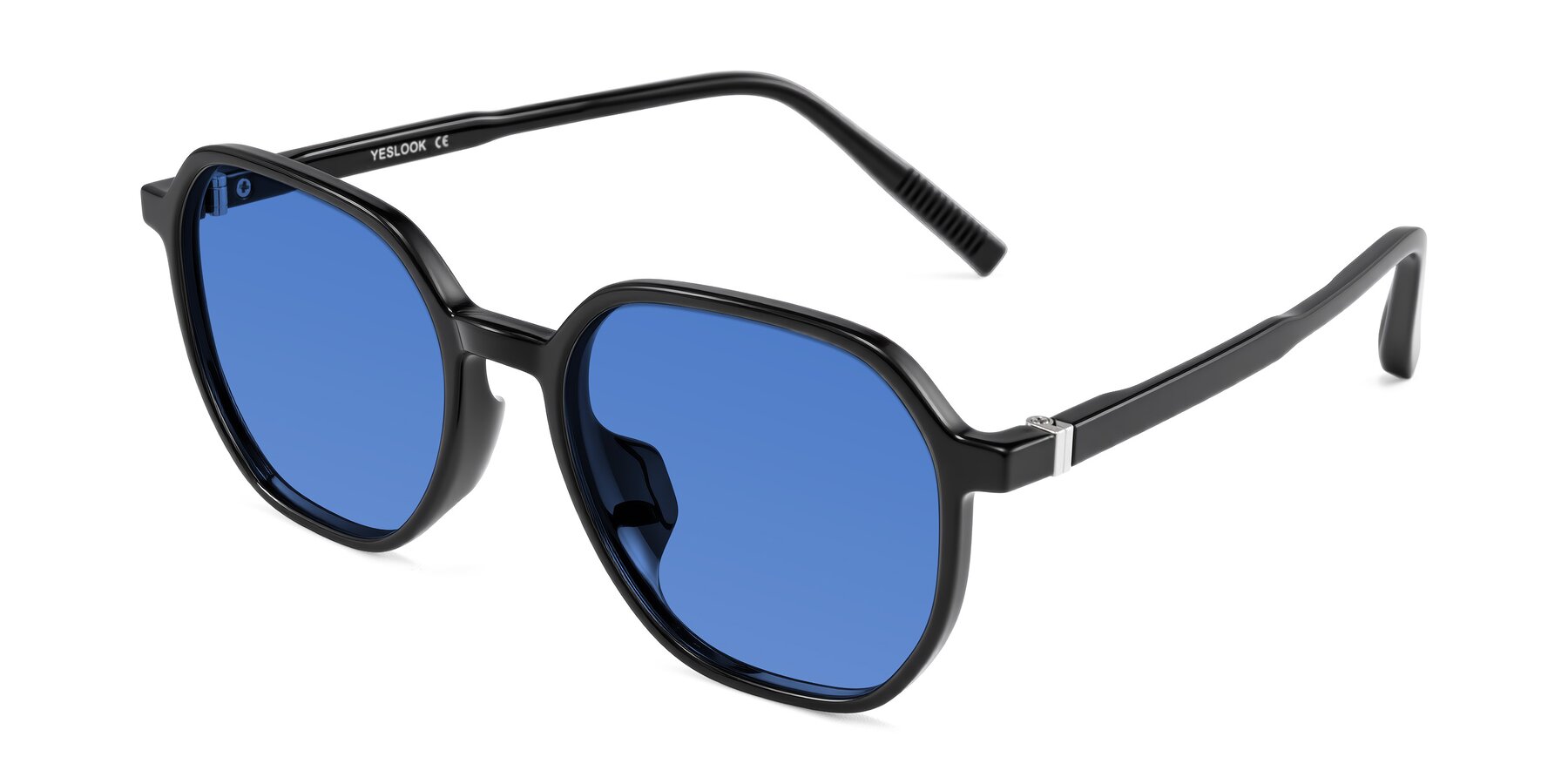 Angle of Holzer in Black with Blue Tinted Lenses
