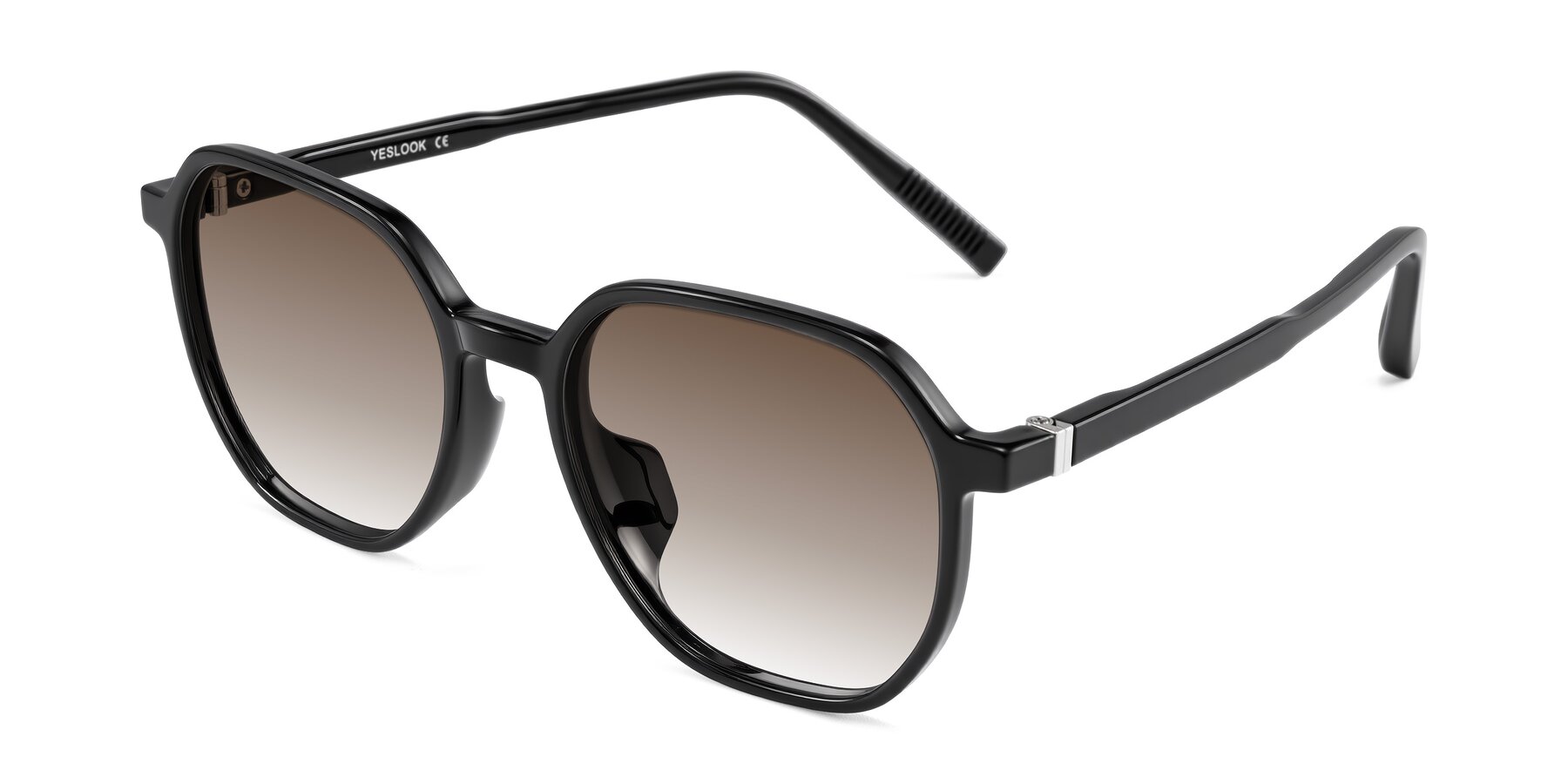 Angle of Holzer in Black with Brown Gradient Lenses