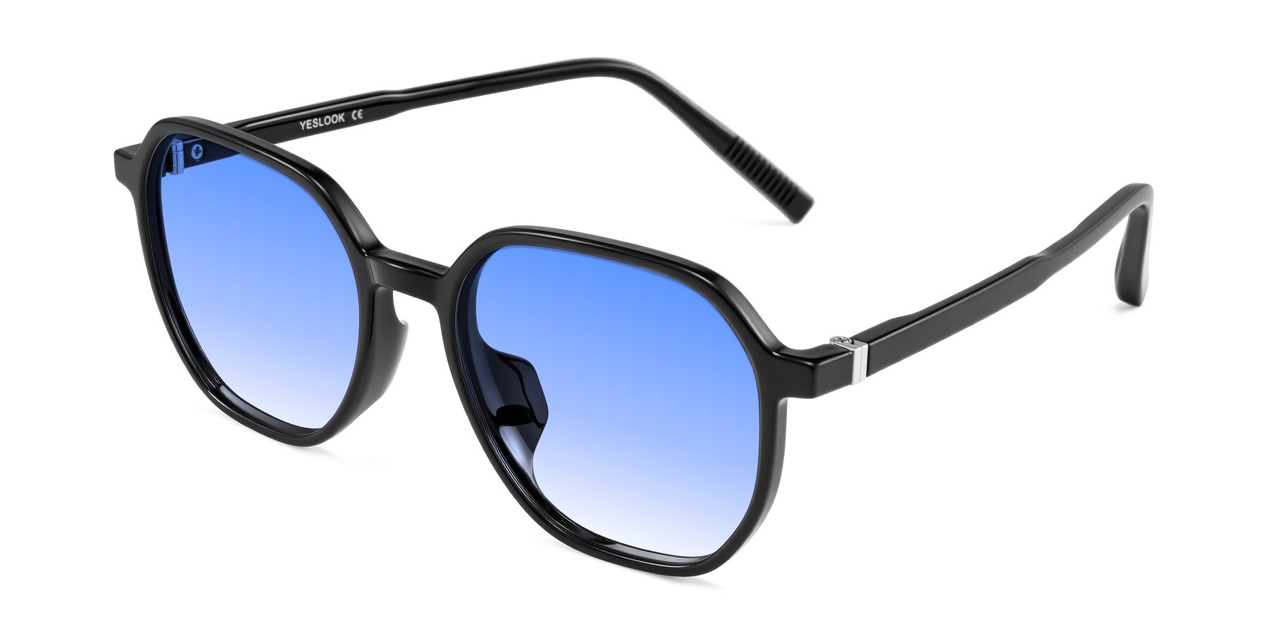 Angle of Holzer in Black with Blue Gradient Lenses
