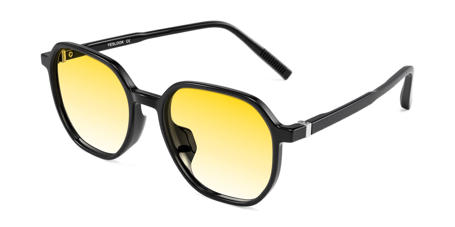 Angle of Holzer in Black with Yellow Gradient Lenses