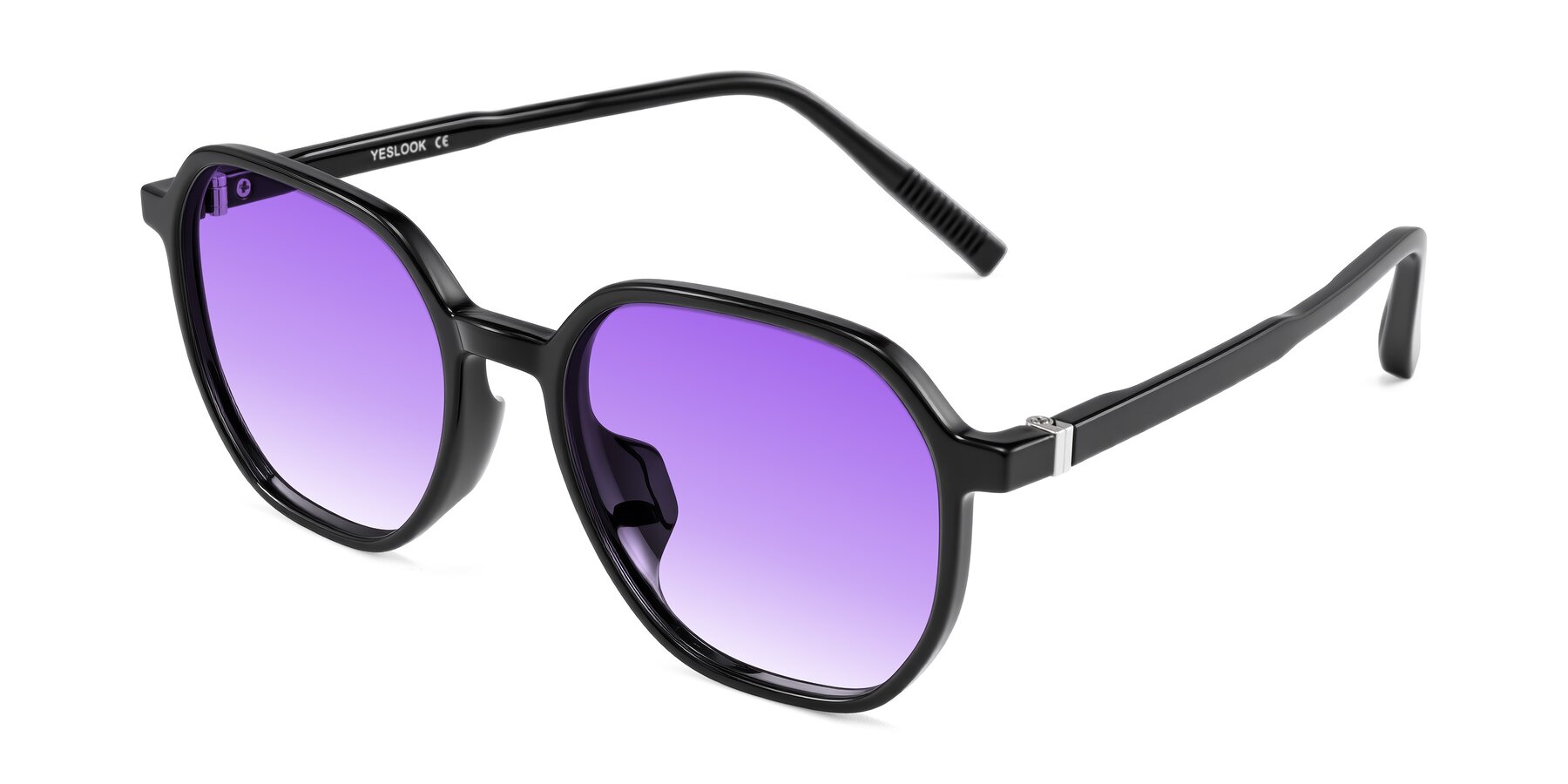 Angle of Holzer in Black with Purple Gradient Lenses