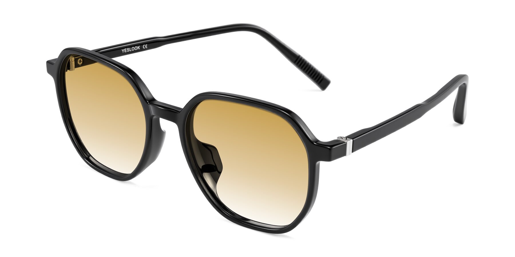 Angle of Holzer in Black with Champagne Gradient Lenses