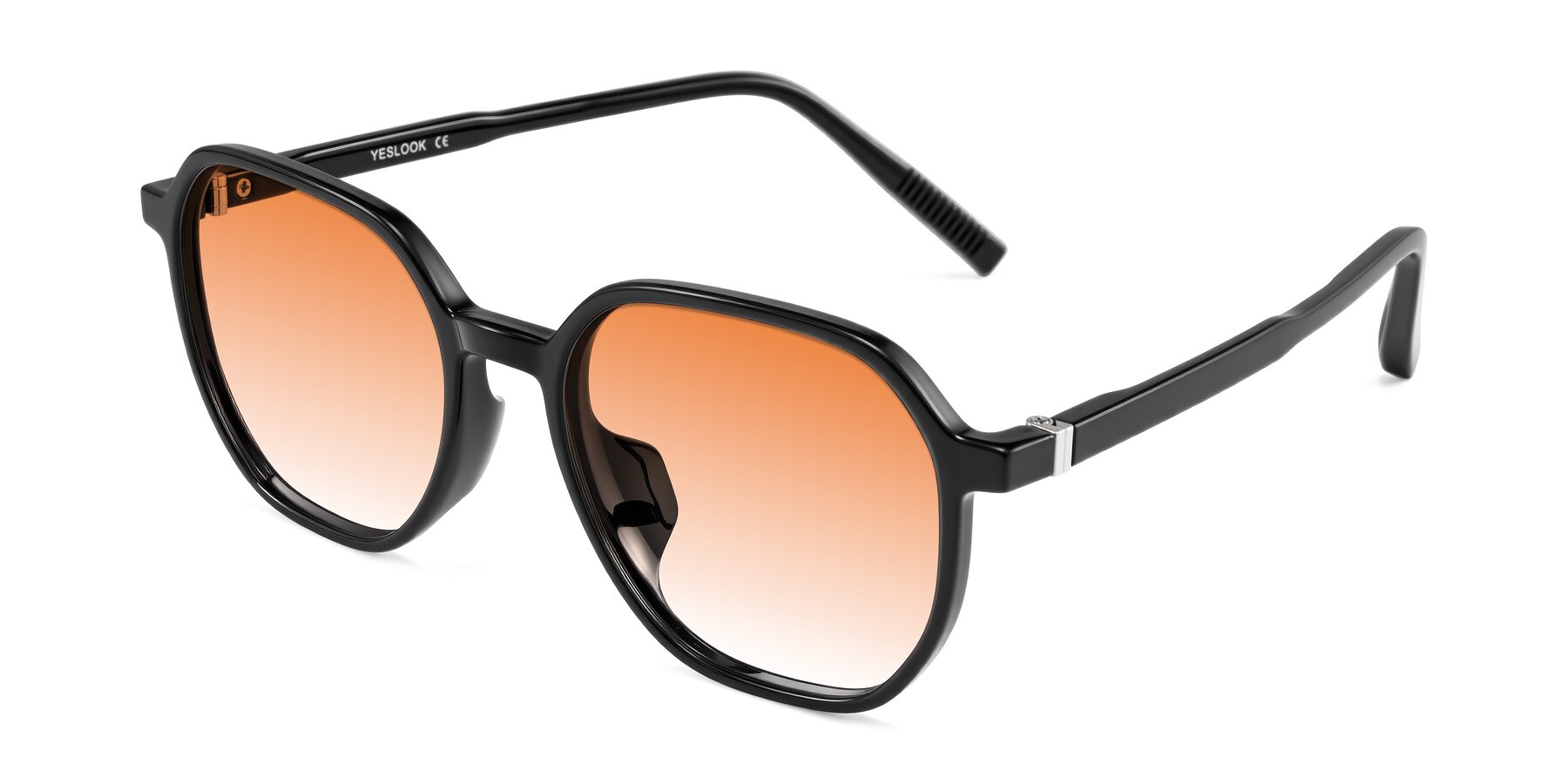 Angle of Holzer in Black with Orange Gradient Lenses