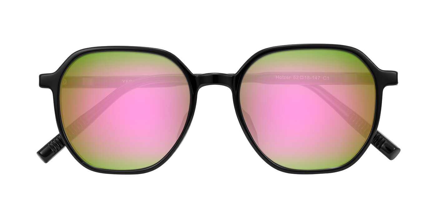 Holzer - Black Flash Mirrored Sunglasses