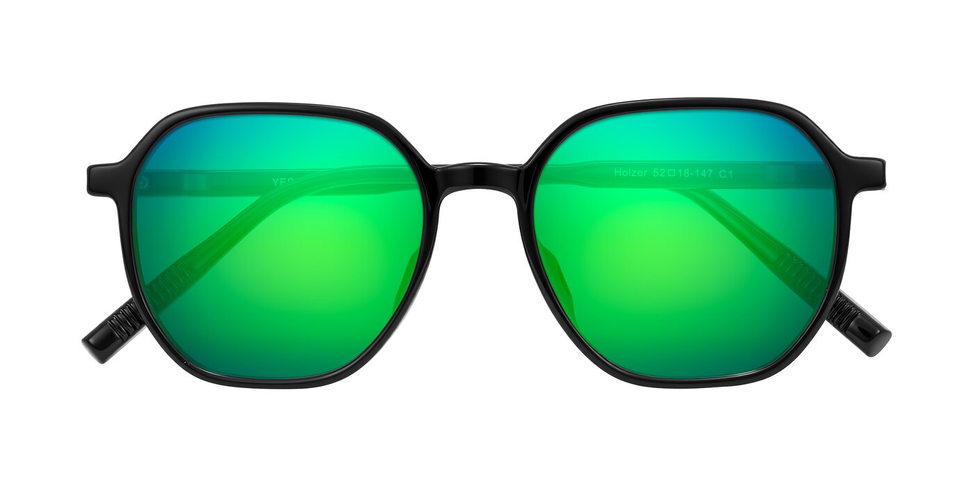 Holzer - Black Flash Mirrored Sunglasses