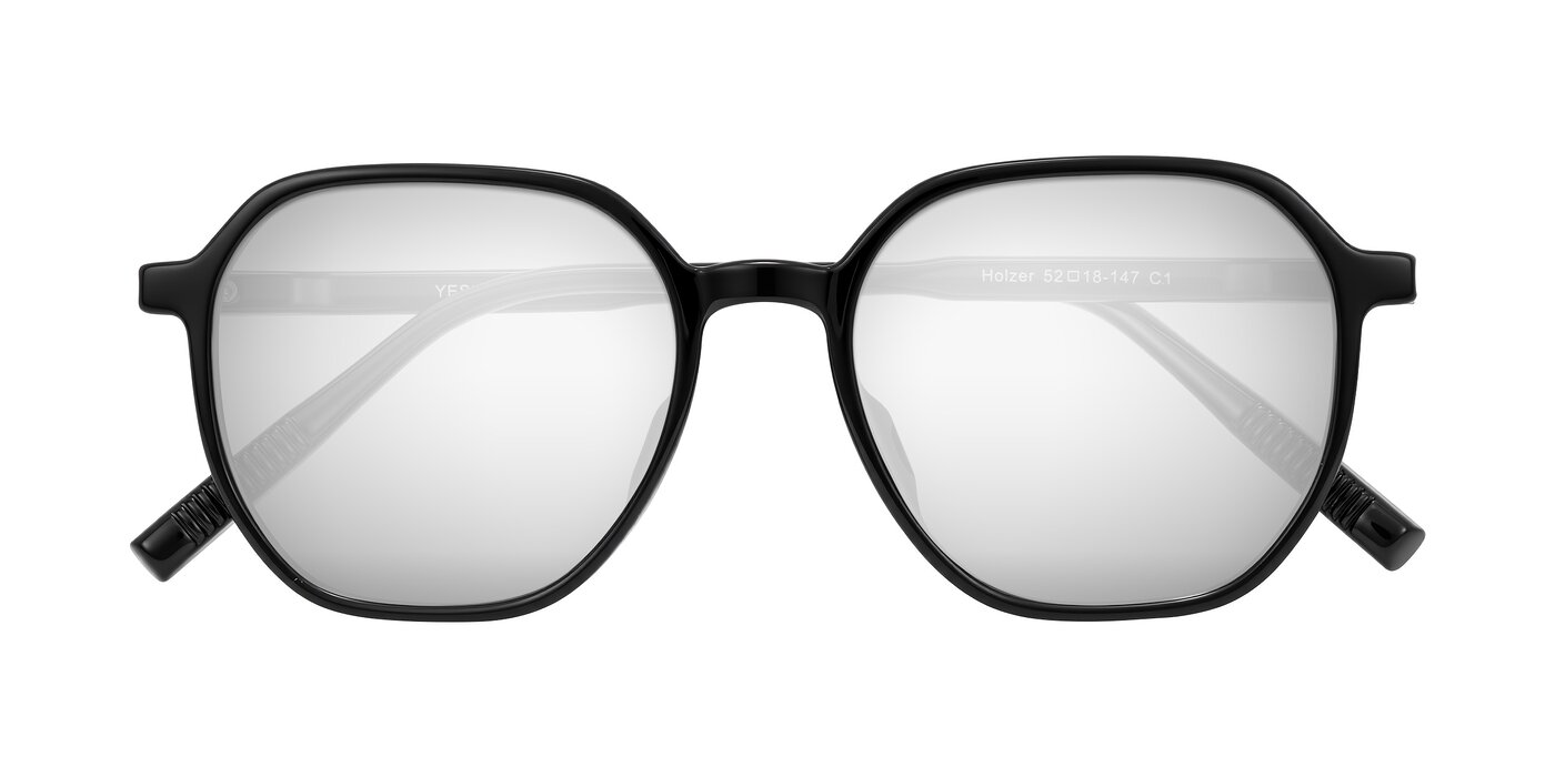 Holzer - Black Flash Mirrored Sunglasses