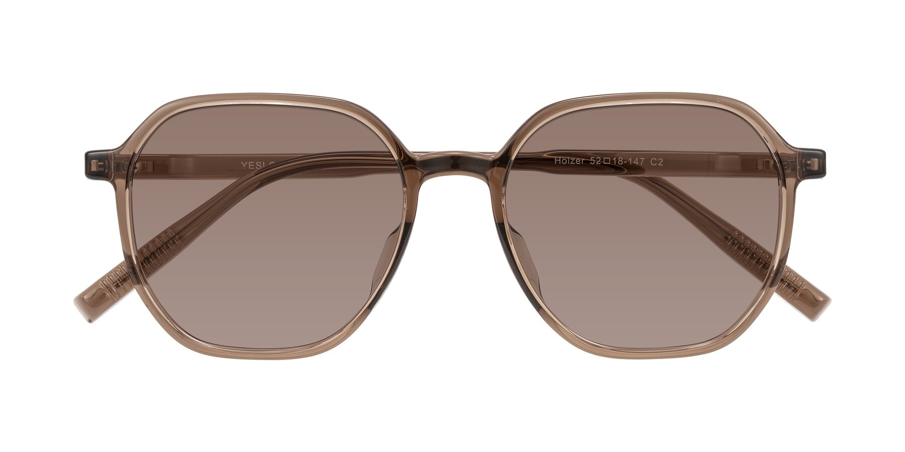 Folded Front of Holzer in Coffee with Medium Brown Tinted Lenses