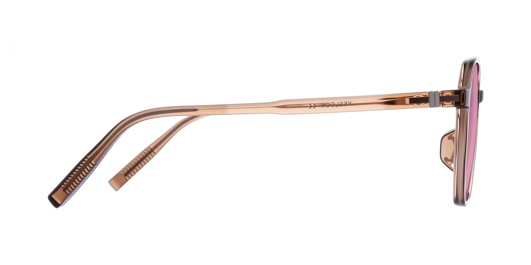 Side of Holzer in Coffee with Medium Wine Tinted Lenses