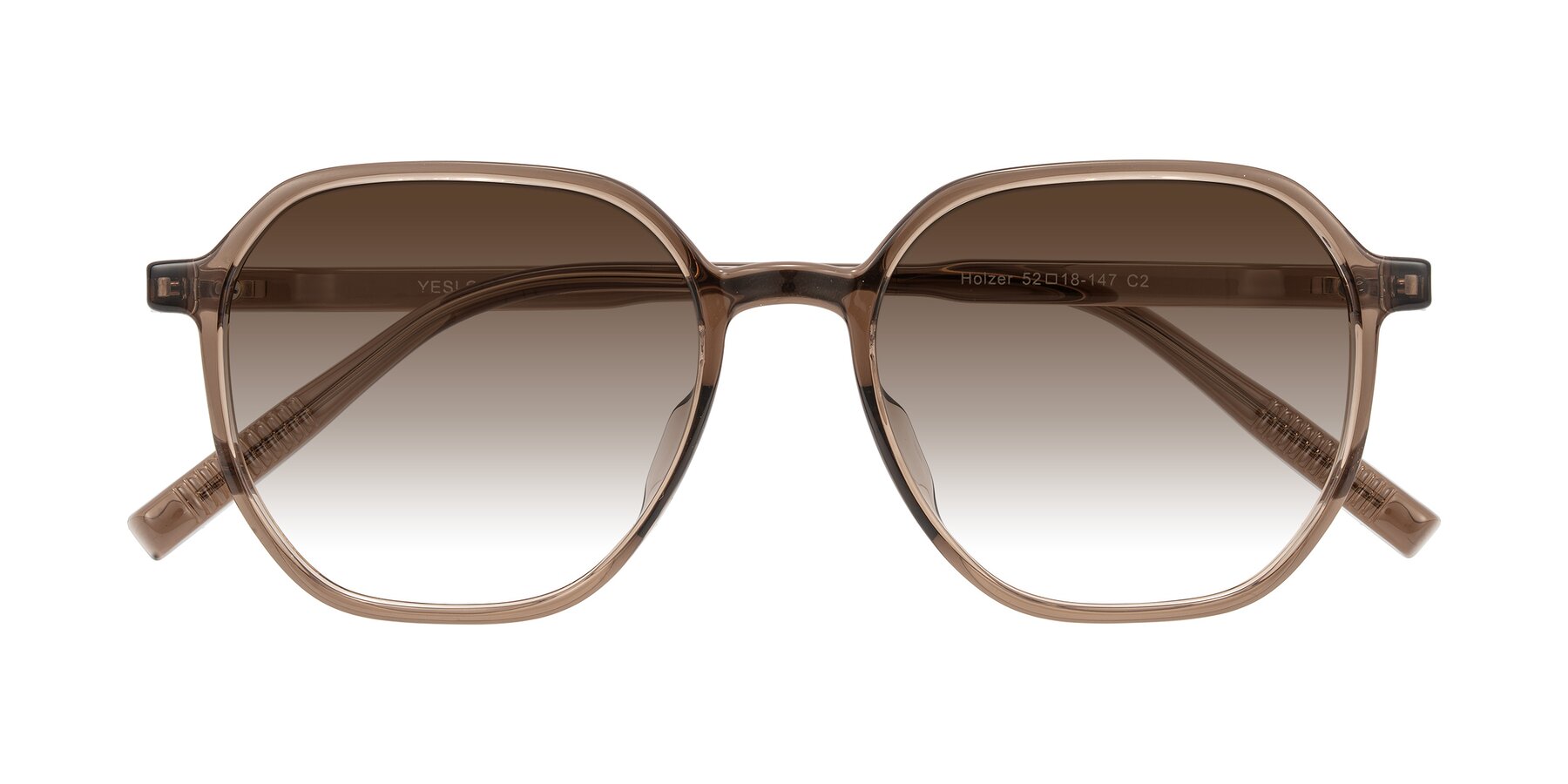Folded Front of Holzer in Coffee with Brown Gradient Lenses