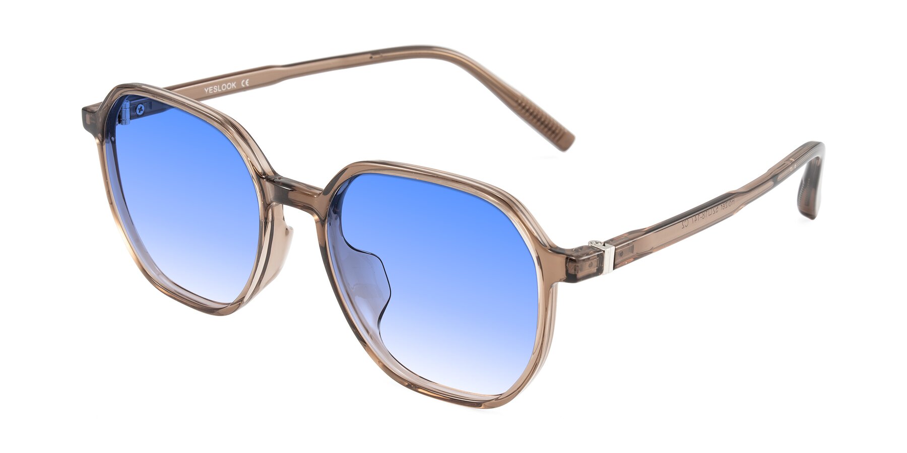 Angle of Holzer in Coffee with Blue Gradient Lenses