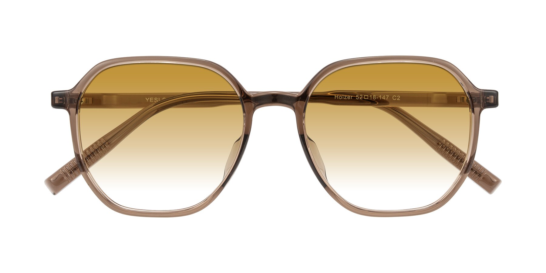 Folded Front of Holzer in Coffee with Champagne Gradient Lenses