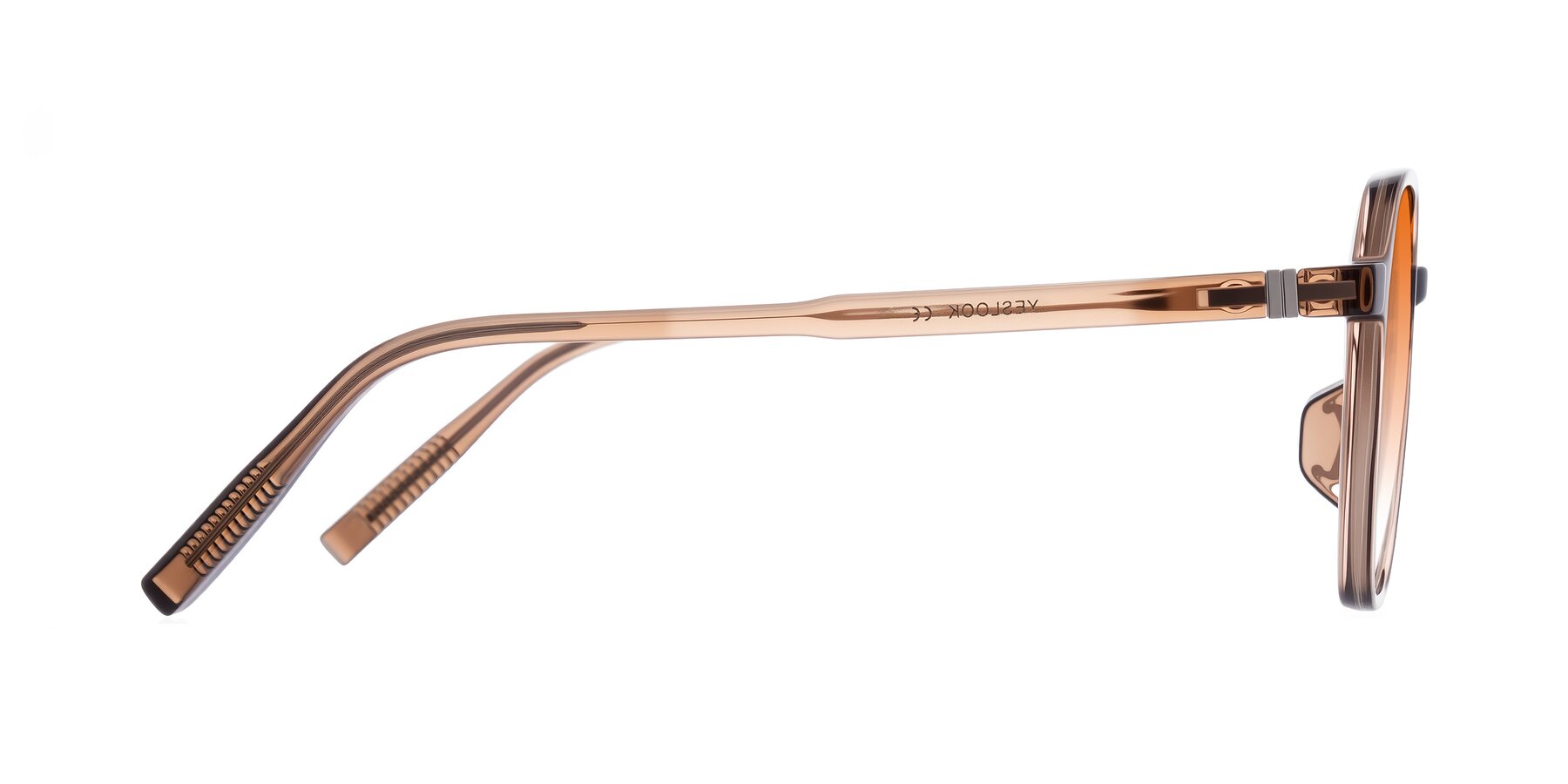 Side of Holzer in Coffee with Orange Gradient Lenses