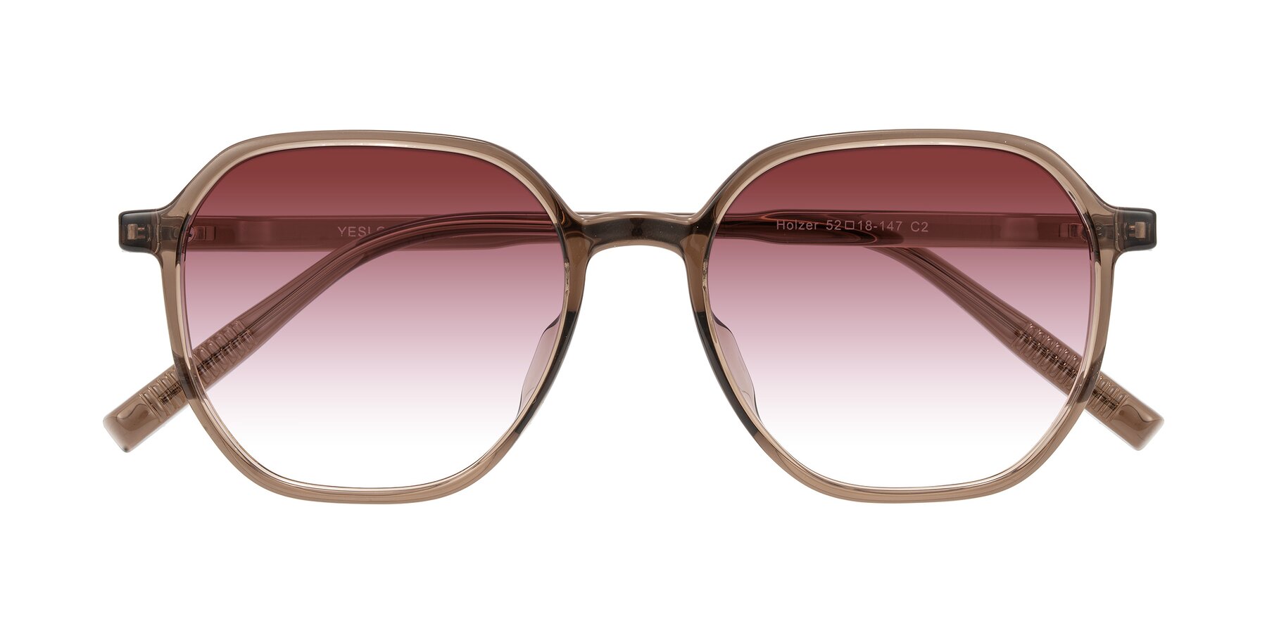 Folded Front of Holzer in Coffee with Garnet Gradient Lenses