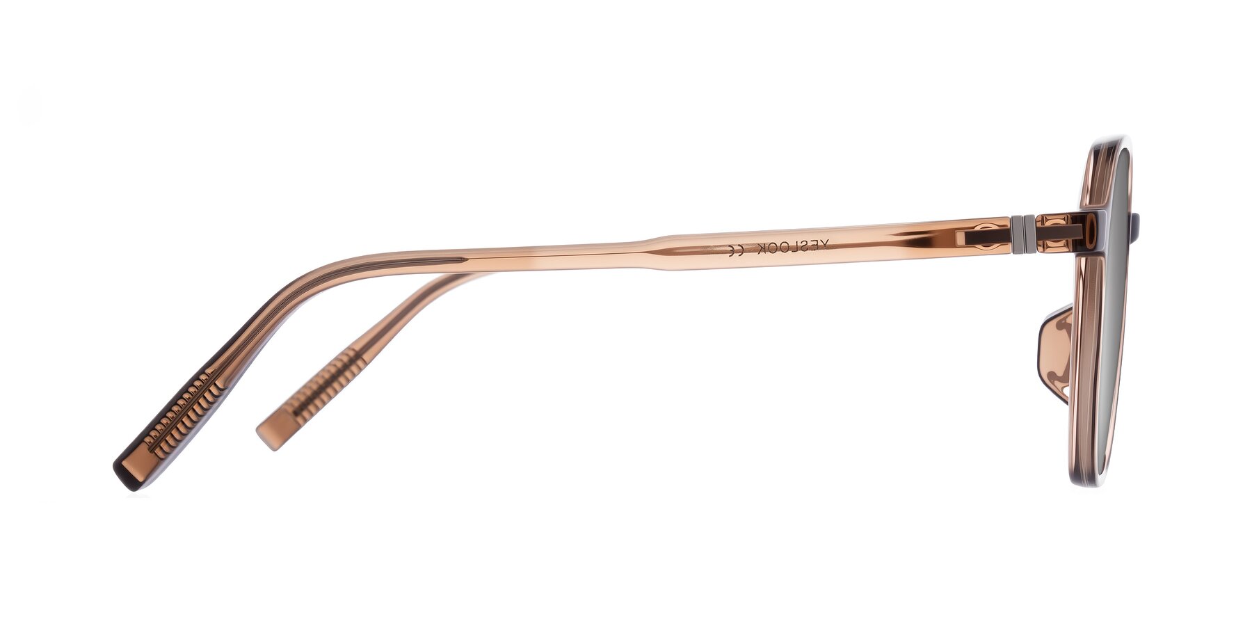 Side of Holzer in Coffee with Silver Mirrored Lenses