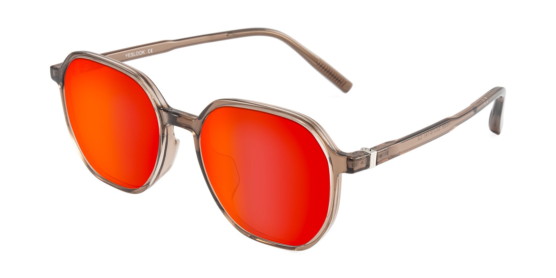 Angle of Holzer in Coffee with Red Gold Mirrored Lenses