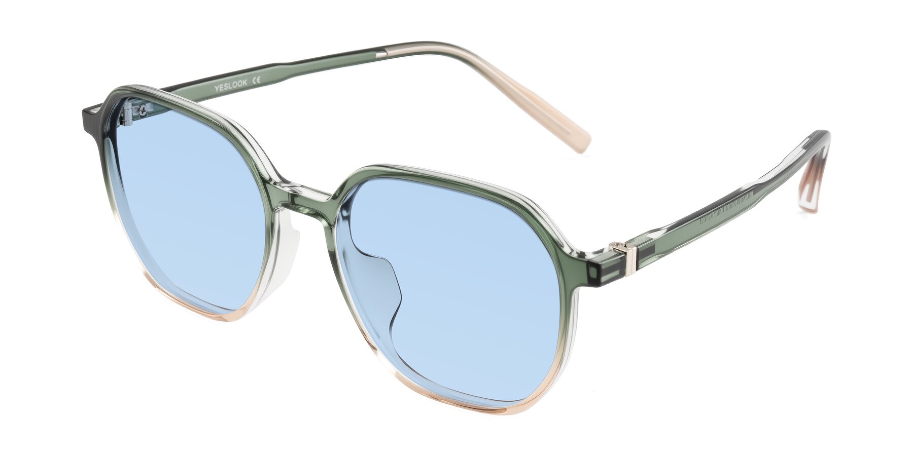 Angle of Holzer in Gradient Green with Light Blue Tinted Lenses