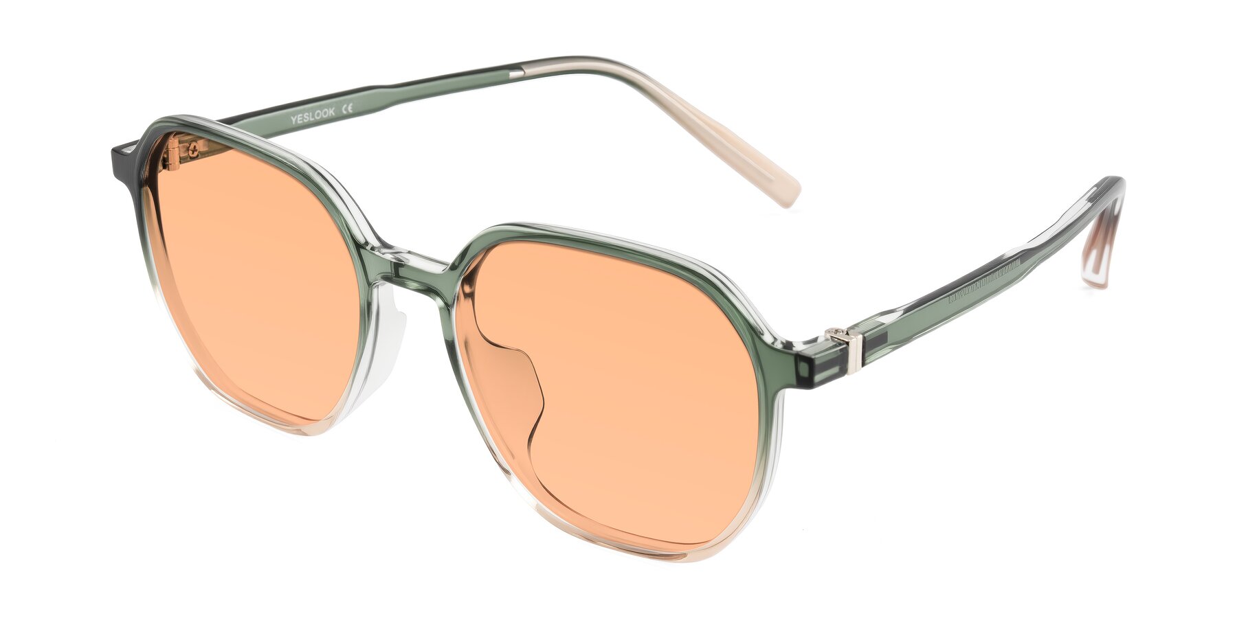 Angle of Holzer in Gradient Green with Light Orange Tinted Lenses