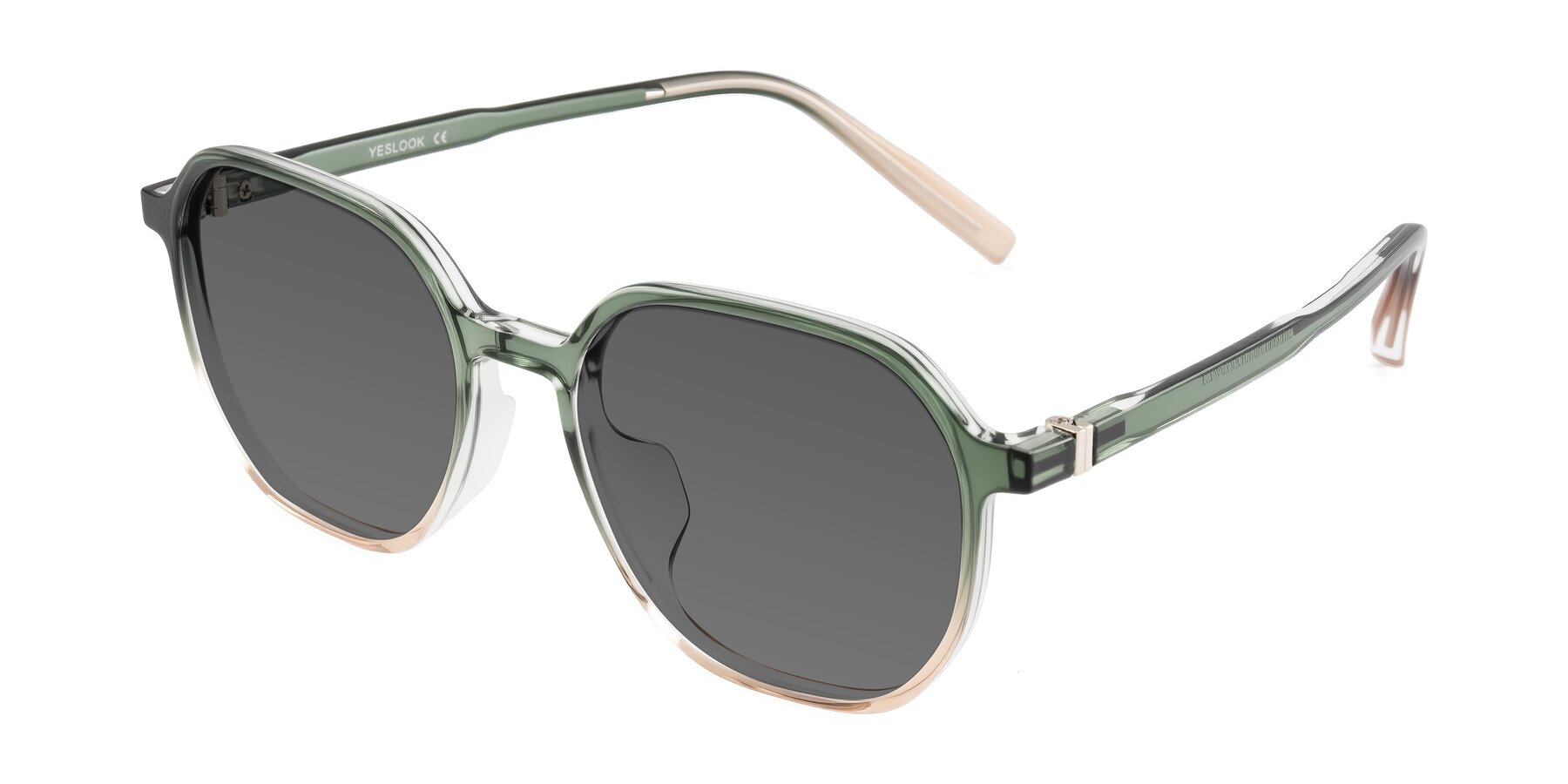 Angle of Holzer in Gradient Green with Medium Gray Tinted Lenses