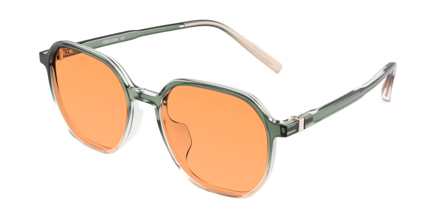 Angle of Holzer in Gradient Green with Medium Orange Tinted Lenses