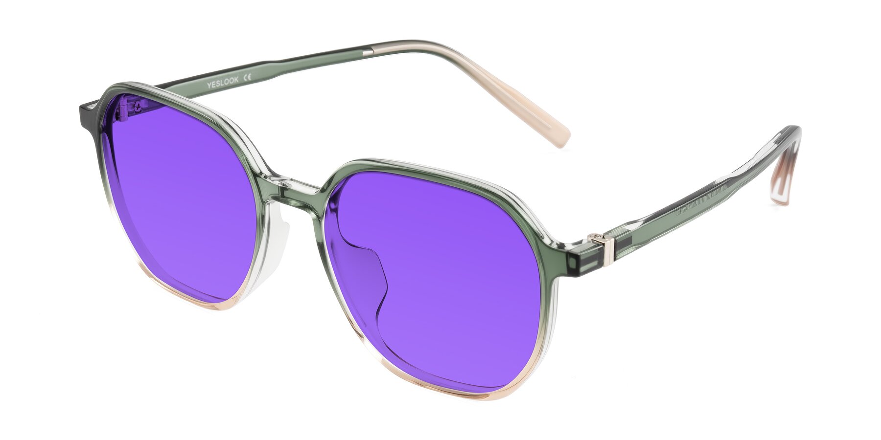 Angle of Holzer in Gradient Green with Purple Tinted Lenses