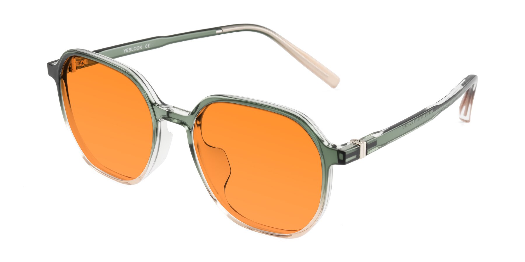 Angle of Holzer in Gradient Green with Orange Tinted Lenses