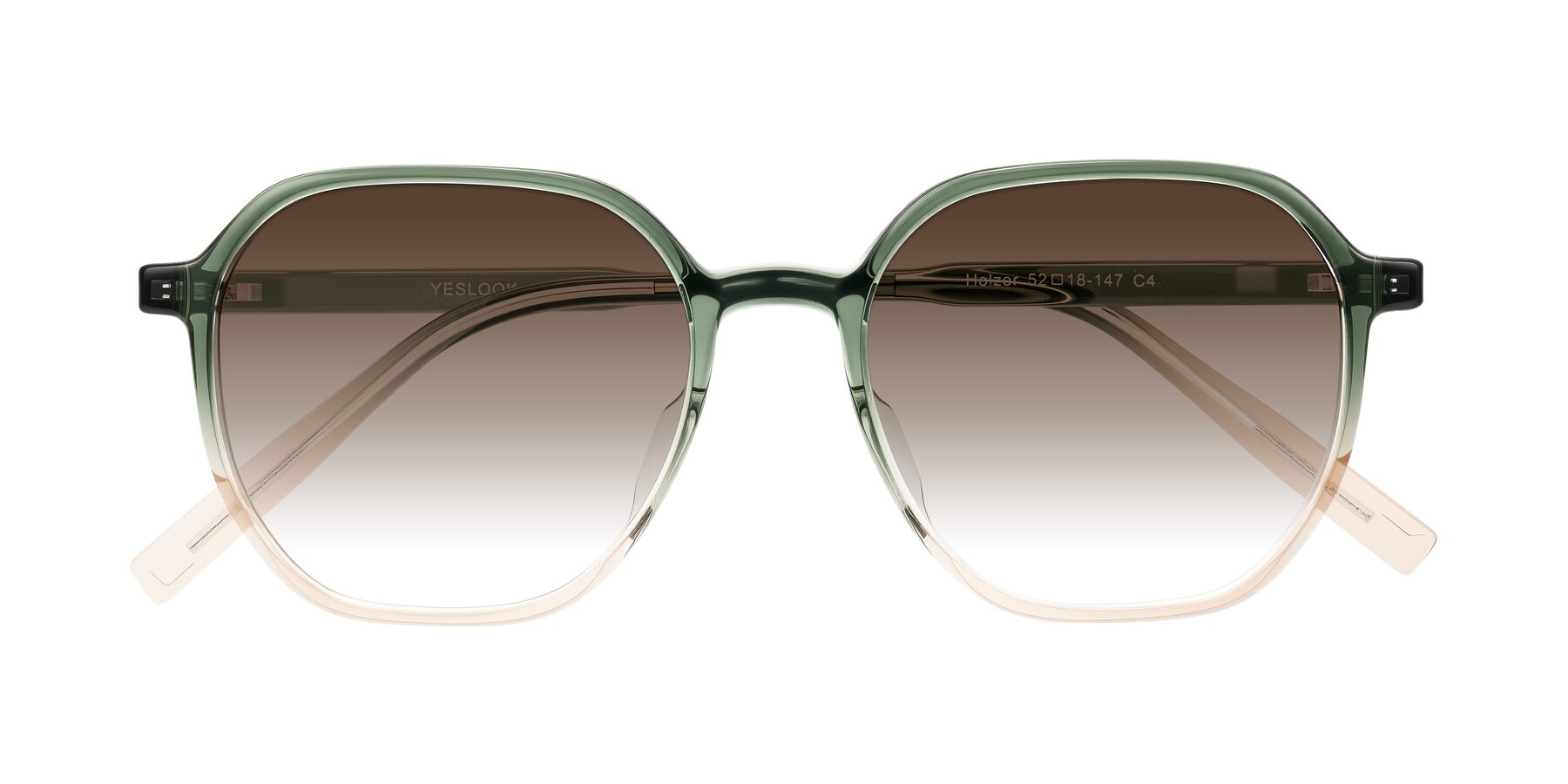Folded Front of Holzer in Gradient Green with Brown Gradient Lenses