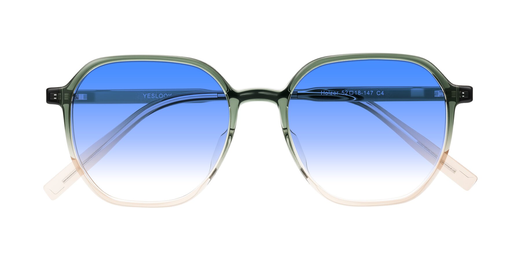 Folded Front of Holzer in Gradient Green with Blue Gradient Lenses