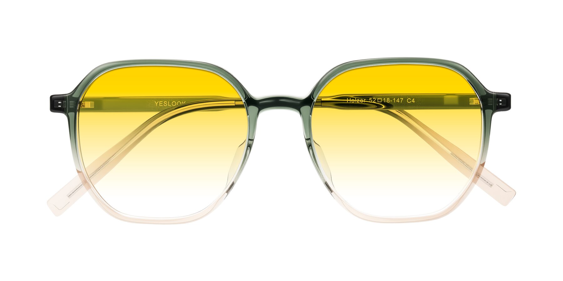 Folded Front of Holzer in Gradient Green with Yellow Gradient Lenses