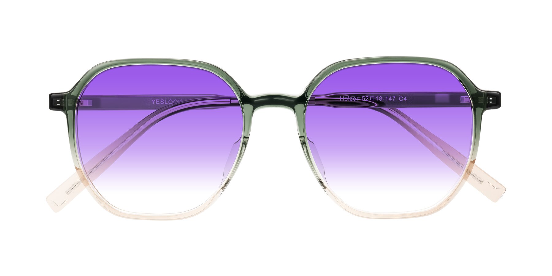 Folded Front of Holzer in Gradient Green with Purple Gradient Lenses