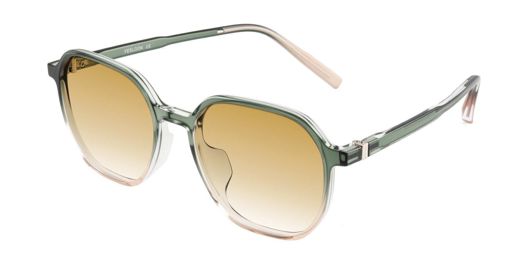 Angle of Holzer in Gradient Green with Champagne Gradient Lenses