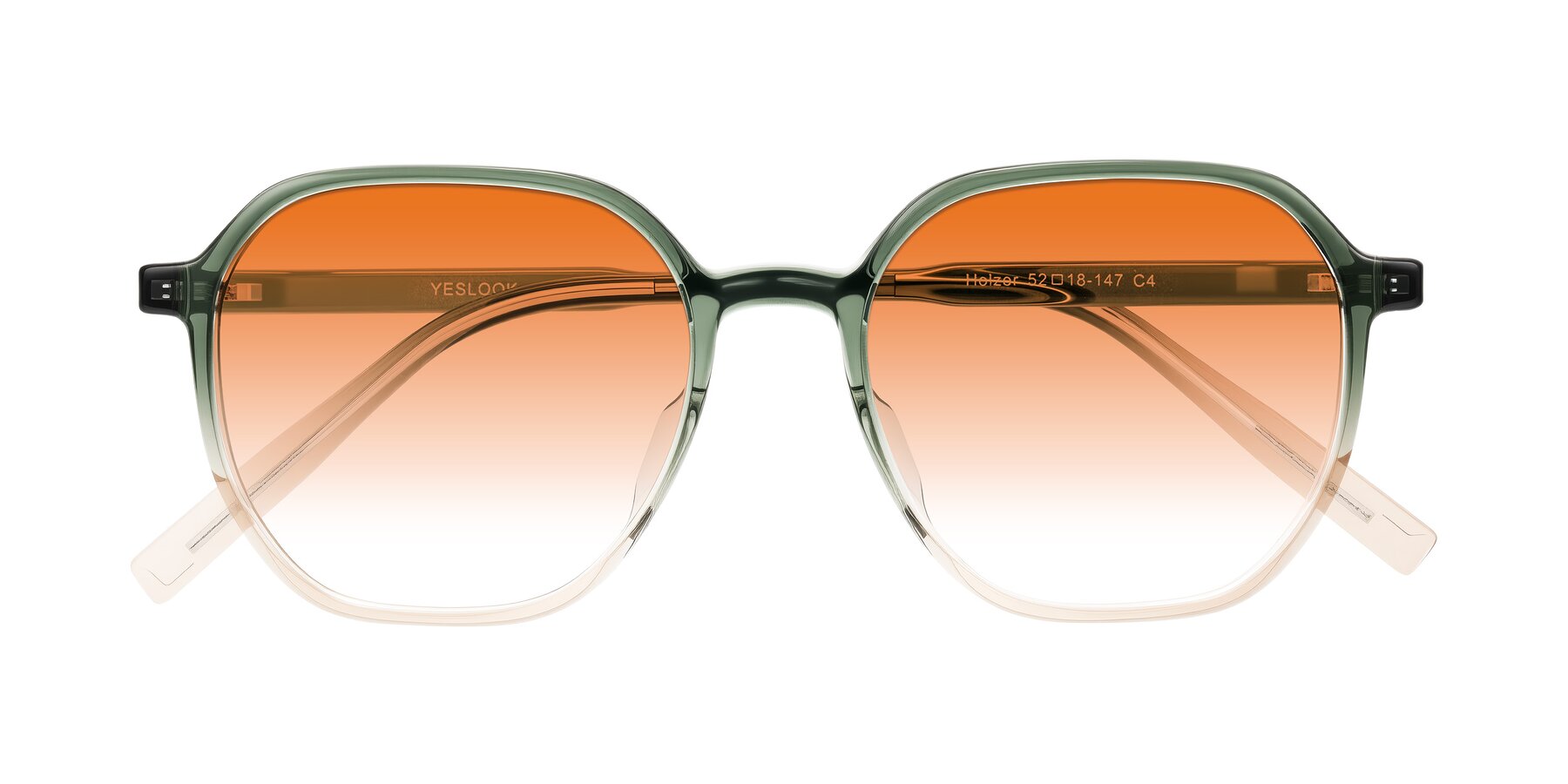 Folded Front of Holzer in Gradient Green with Orange Gradient Lenses