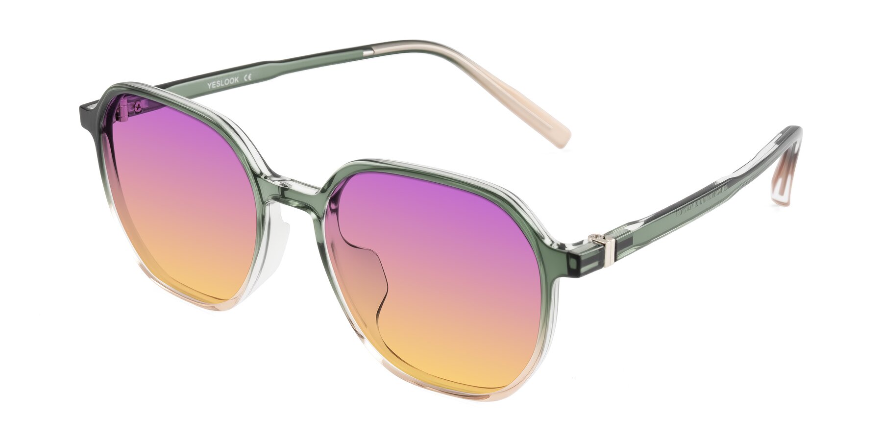 Angle of Holzer in Gradient Green with Purple / Yellow Gradient Lenses