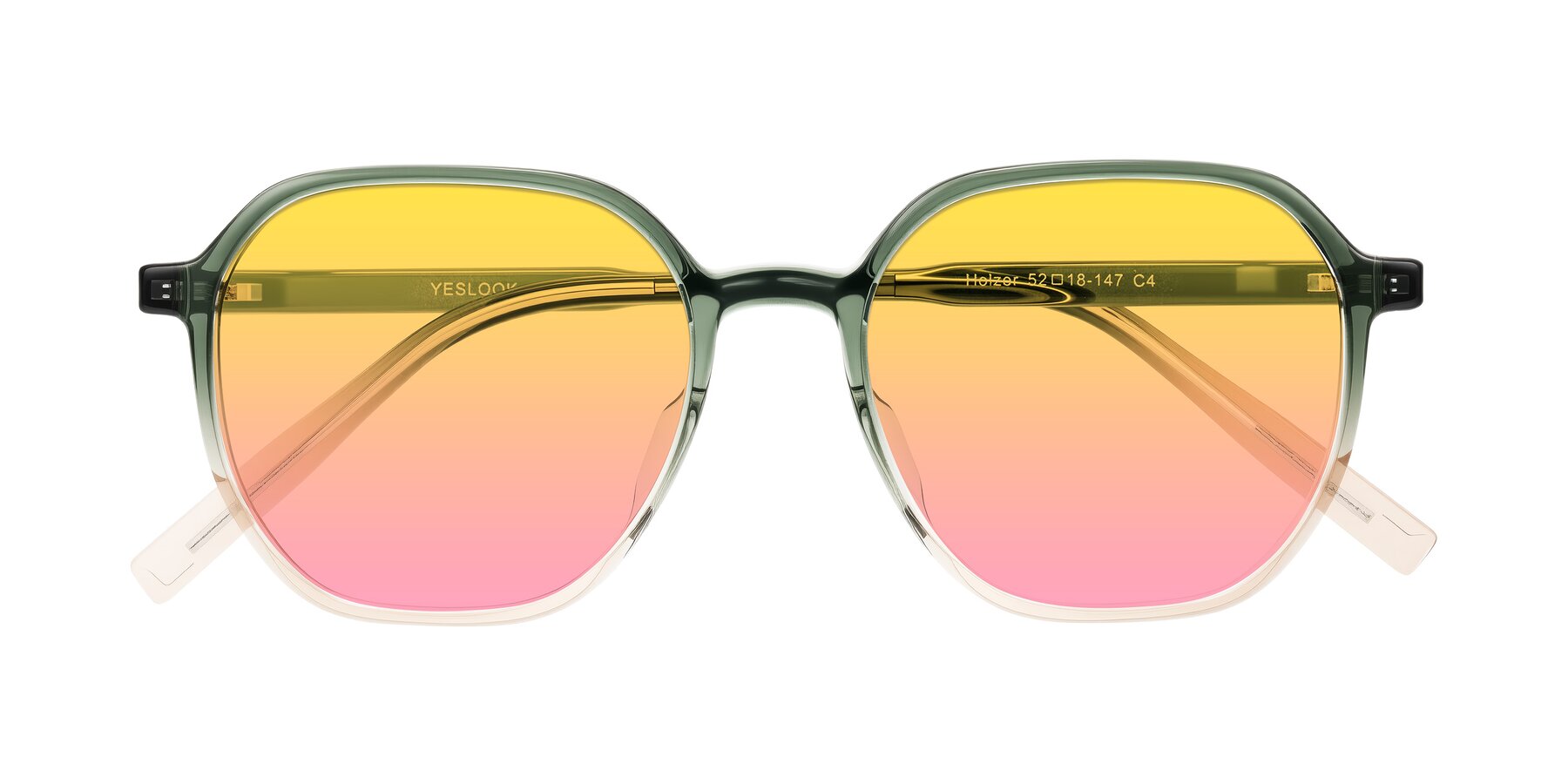 Folded Front of Holzer in Gradient Green with Yellow / Pink Gradient Lenses
