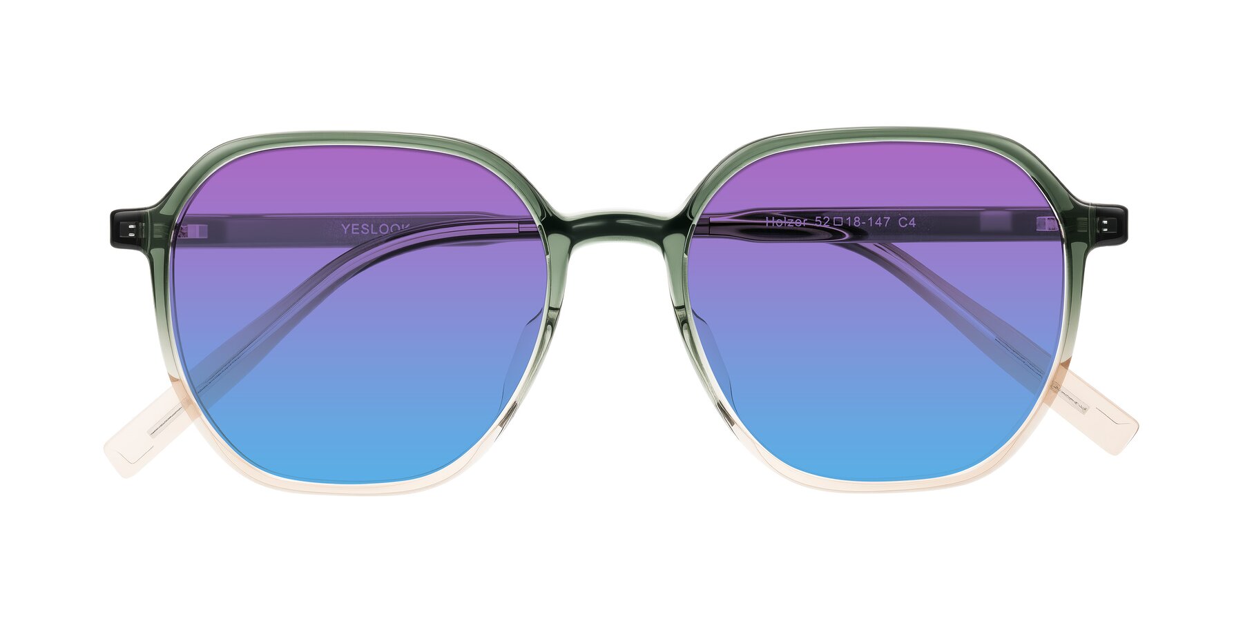 Folded Front of Holzer in Gradient Green with Purple / Blue Gradient Lenses